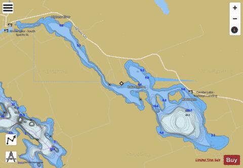 Lake Cecebe depth contour Map - i-Boating App
