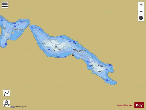 Murphys Lake depth contour Map - i-Boating App