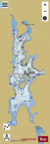 Saymo Lake depth contour Map - i-Boating App