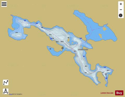 Adelaide Lake depth contour Map - i-Boating App
