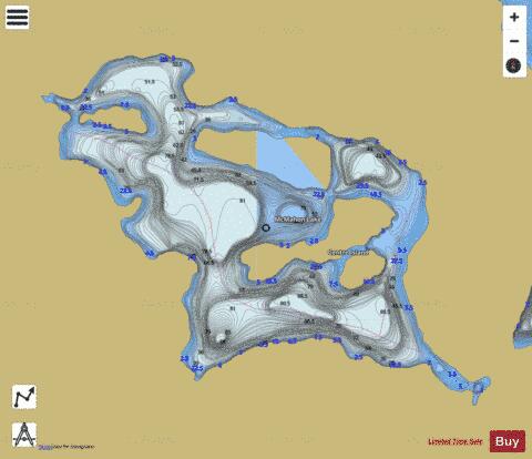 McMahon Lake depth contour Map - i-Boating App