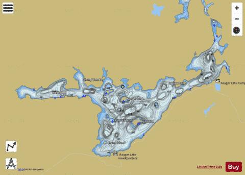Ranger Lake depth contour Map - i-Boating App