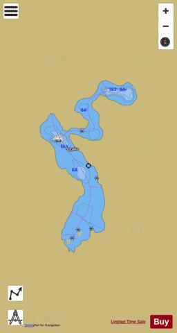 S Lake depth contour Map - i-Boating App