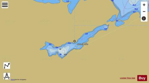 Nahma Lake depth contour Map - i-Boating App