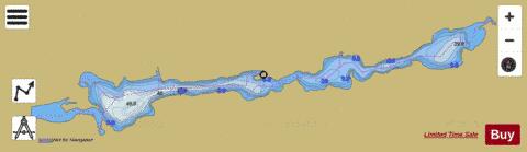 Longbow Lake depth contour Map - i-Boating App