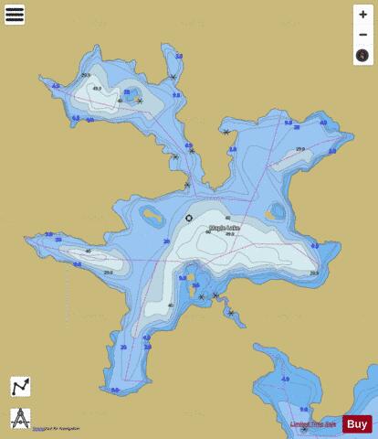 Maple Lake depth contour Map - i-Boating App