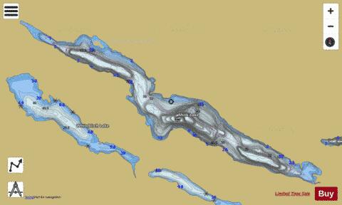 Mink Lake depth contour Map - i-Boating App