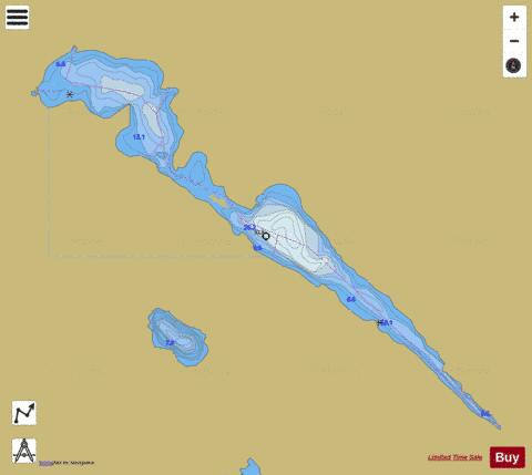 Potter Lake depth contour Map - i-Boating App