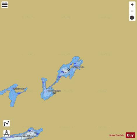 Drummer Lake depth contour Map - i-Boating App