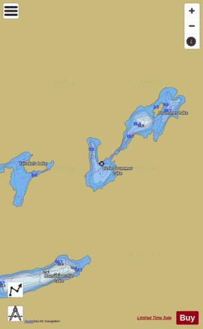 Little Drummer Lake depth contour Map - i-Boating App