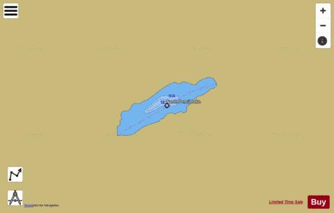 North Pencil Lake depth contour Map - i-Boating App