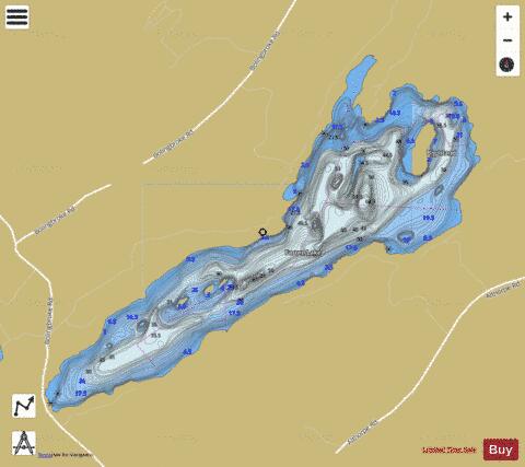 Farren Lake depth contour Map - i-Boating App