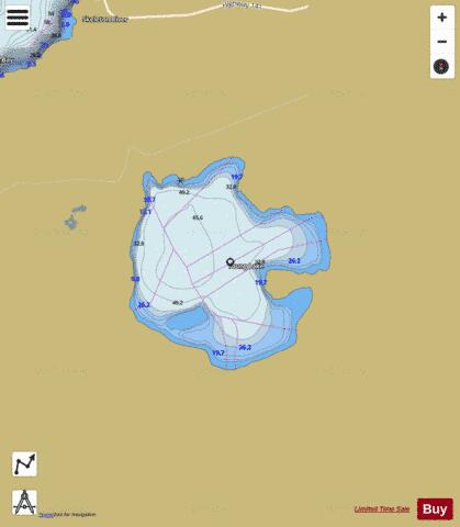 Young Lake depth contour Map - i-Boating App