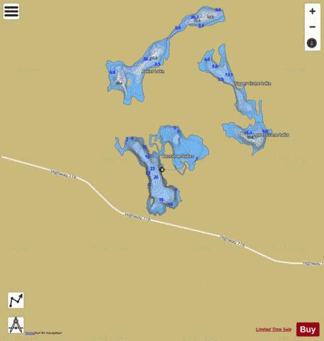 Bentshoe Lake depth contour Map - i-Boating App