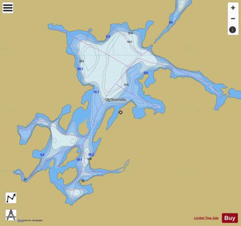 Big Trout Lake depth contour Map - i-Boating App