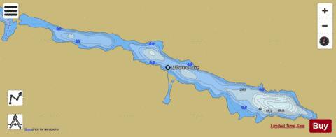 Millward Lake depth contour Map - i-Boating App