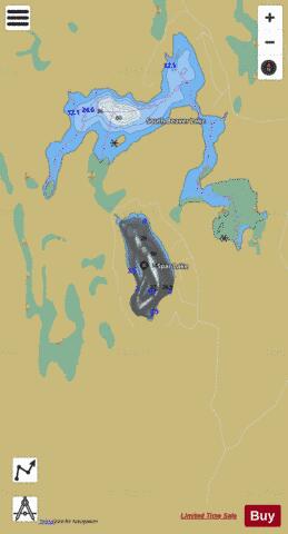 Spar Lake depth contour Map - i-Boating App