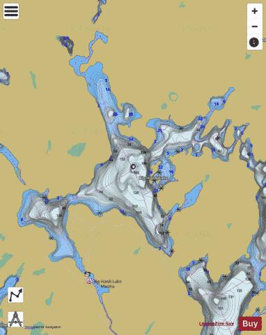 Big Hawk Lake depth contour Map - i-Boating App