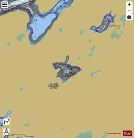 Blackcat Lake depth contour Map - i-Boating App