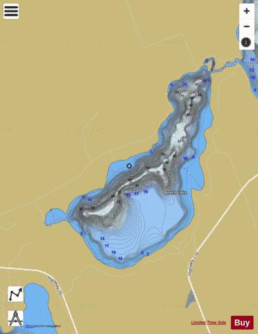 Beech Lake depth contour Map - i-Boating App