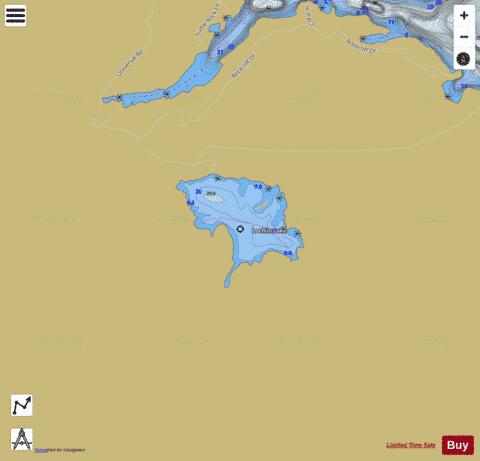 Lochlin Lake depth contour Map - i-Boating App