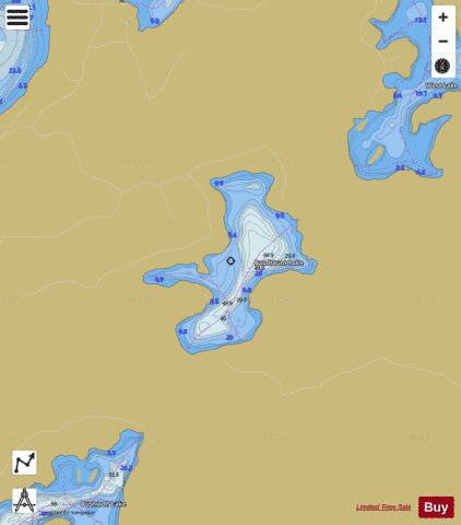 Basshaunt Lake depth contour Map - i-Boating App