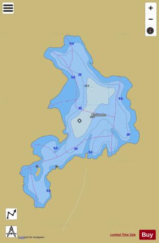 Bark Lake depth contour Map - i-Boating App