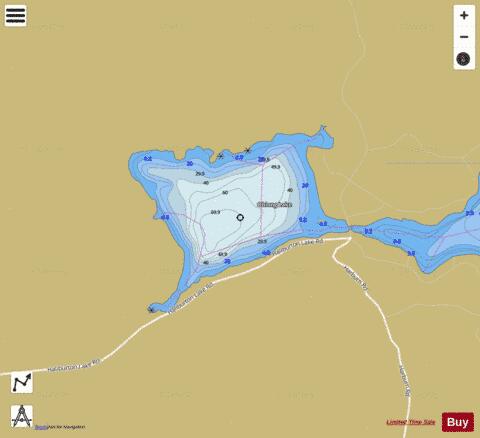 Oblong Lake depth contour Map - i-Boating App