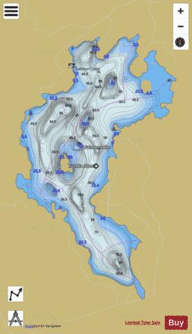Salmon Lake depth contour Map - i-Boating App