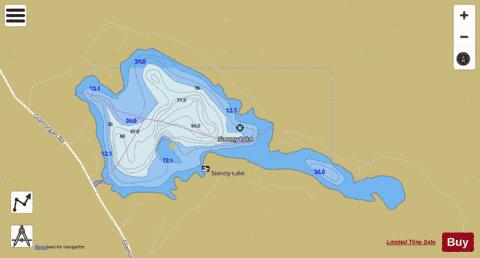 Stormy Lake depth contour Map - i-Boating App