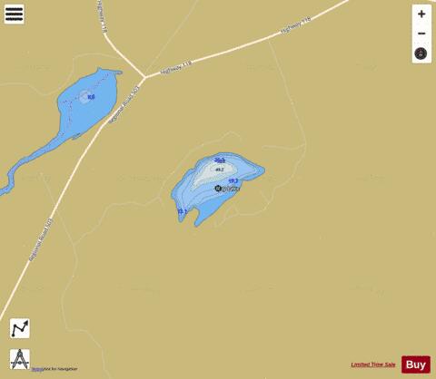 Tory Lake depth contour Map - i-Boating App