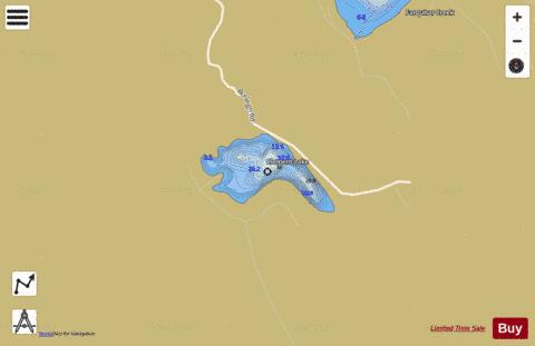 Clement Lake depth contour Map - i-Boating App