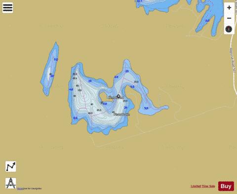 Picard Lake depth contour Map - i-Boating App
