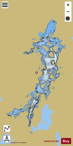 Kukukus Lake depth contour Map - i-Boating App