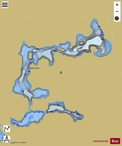 Arethusa Lake depth contour Map - i-Boating App