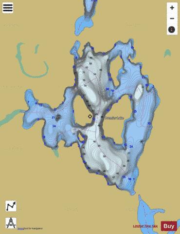 Premier Lake depth contour Map - i-Boating App