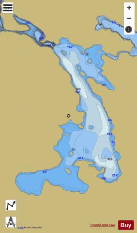 Shabu Lake depth contour Map - i-Boating App