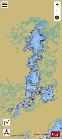 Little Vermilion Lake depth contour Map - i-Boating App