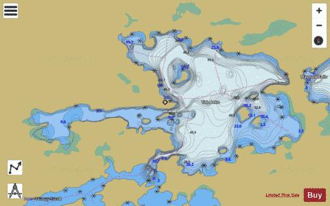Tide Lake depth contour Map - i-Boating App
