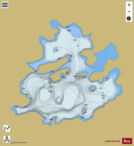 Delaney Lake depth contour Map - i-Boating App