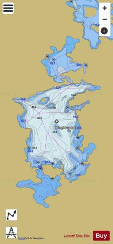 Wingiskus Lake depth contour Map - i-Boating App