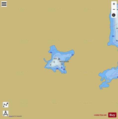 Trapper Lake depth contour Map - i-Boating App