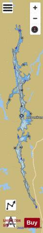 Mesomikenda Lake depth contour Map - i-Boating App