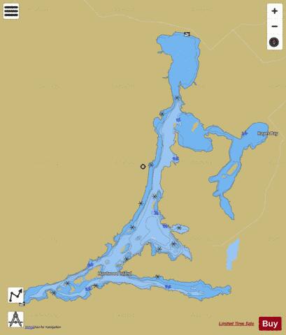 White Lake depth contour Map - i-Boating App