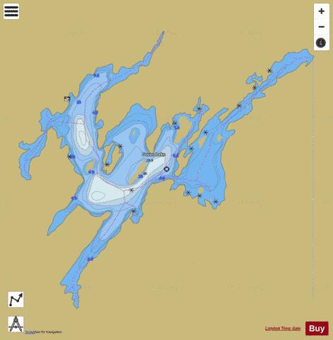 Govan Lake depth contour Map - i-Boating App