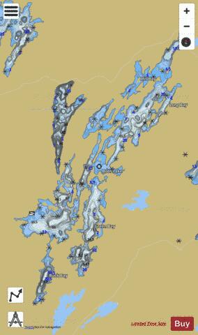 Bobs Lake depth contour Map - i-Boating App