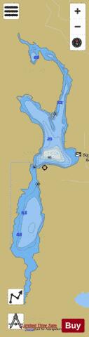 Big Bissett Lake depth contour Map - i-Boating App