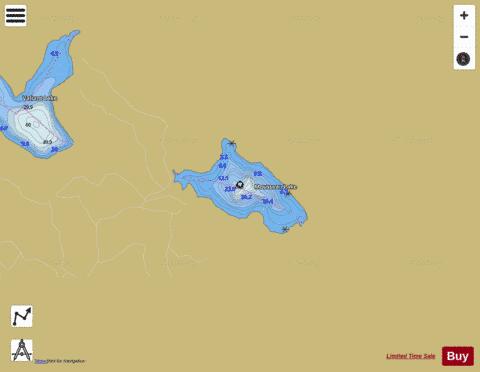Mousseau Lake depth contour Map - i-Boating App