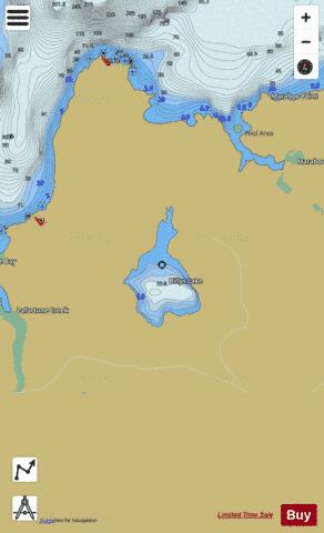 Billys Lake depth contour Map - i-Boating App