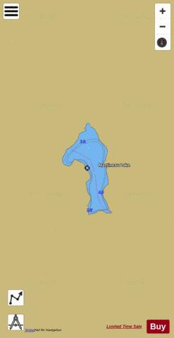Martineau Lake depth contour Map - i-Boating App